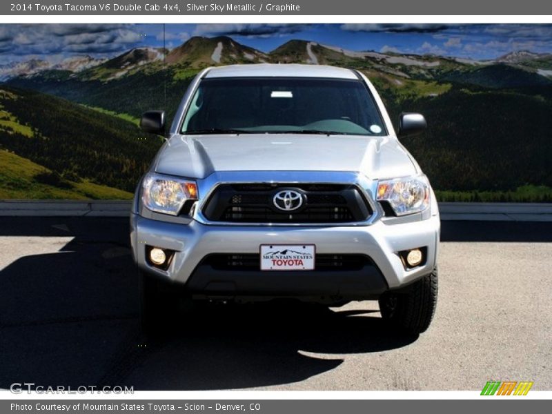 Silver Sky Metallic / Graphite 2014 Toyota Tacoma V6 Double Cab 4x4