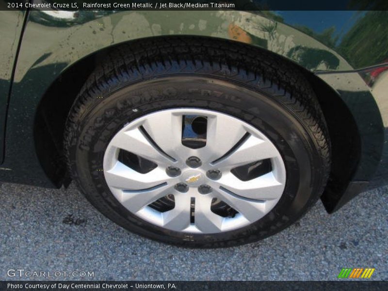 Rainforest Green Metallic / Jet Black/Medium Titanium 2014 Chevrolet Cruze LS