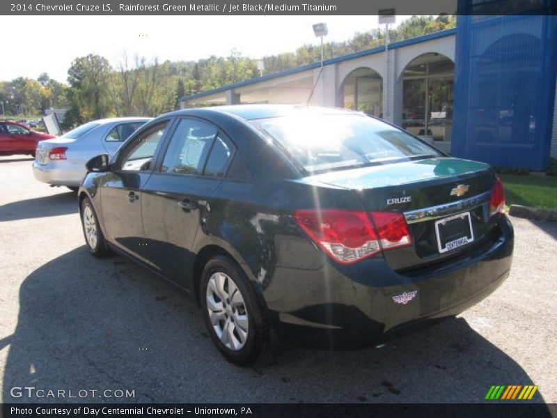 Rainforest Green Metallic / Jet Black/Medium Titanium 2014 Chevrolet Cruze LS