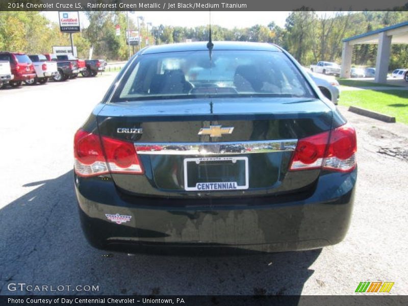 Rainforest Green Metallic / Jet Black/Medium Titanium 2014 Chevrolet Cruze LS