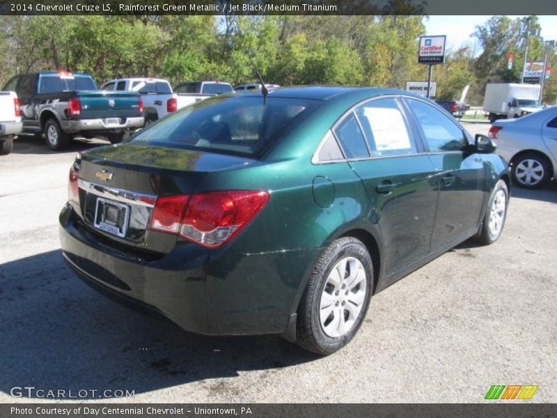 Rainforest Green Metallic / Jet Black/Medium Titanium 2014 Chevrolet Cruze LS
