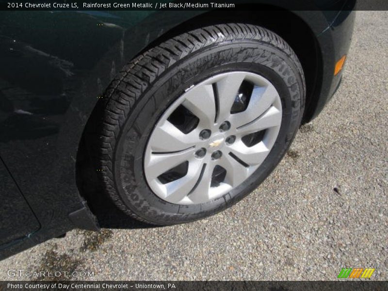 Rainforest Green Metallic / Jet Black/Medium Titanium 2014 Chevrolet Cruze LS
