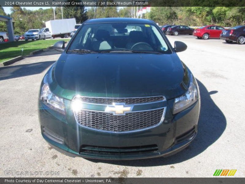 Rainforest Green Metallic / Jet Black/Medium Titanium 2014 Chevrolet Cruze LS