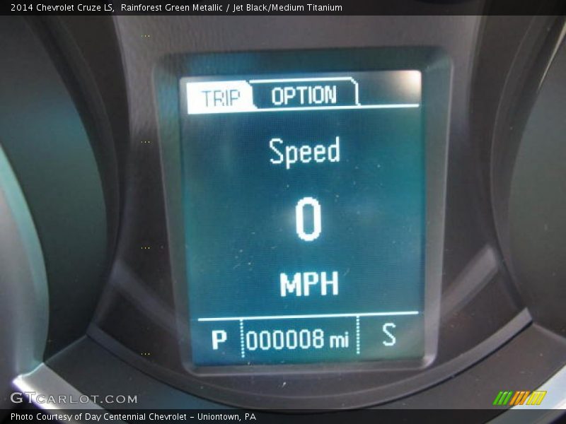 Rainforest Green Metallic / Jet Black/Medium Titanium 2014 Chevrolet Cruze LS