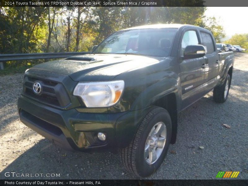 Spruce Green Mica / Graphite 2014 Toyota Tacoma V6 TRD Sport Double Cab 4x4