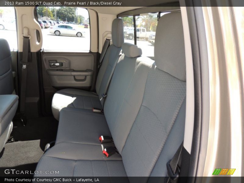 Prairie Pearl / Black/Diesel Gray 2013 Ram 1500 SLT Quad Cab