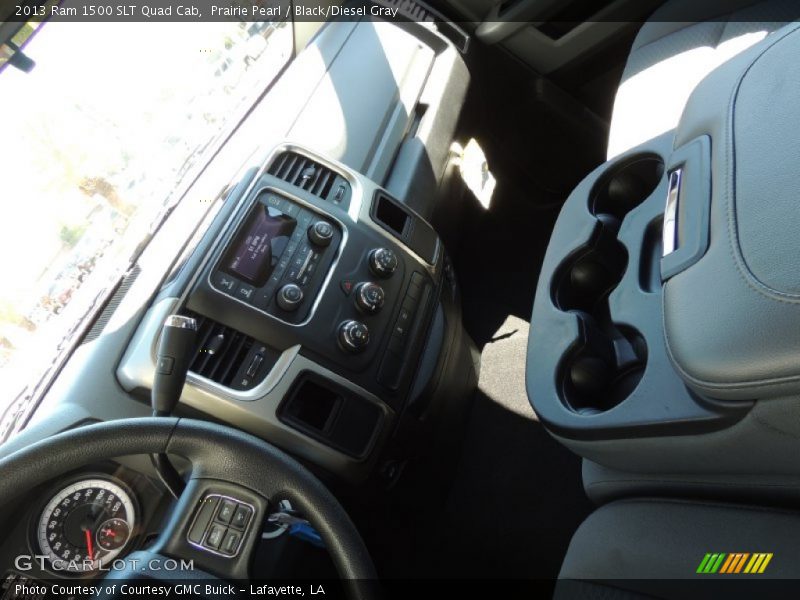 Prairie Pearl / Black/Diesel Gray 2013 Ram 1500 SLT Quad Cab