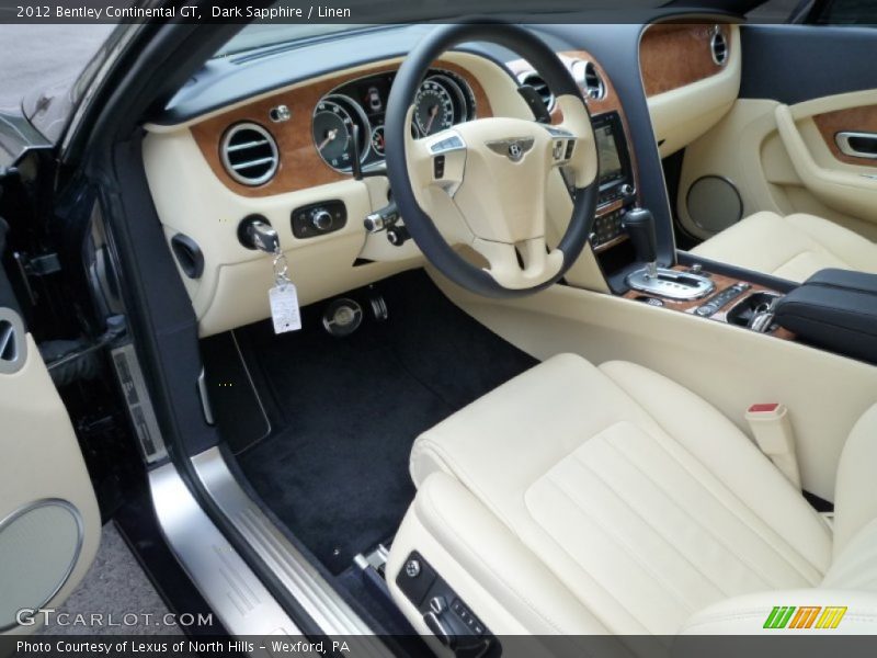 Dark Sapphire / Linen 2012 Bentley Continental GT