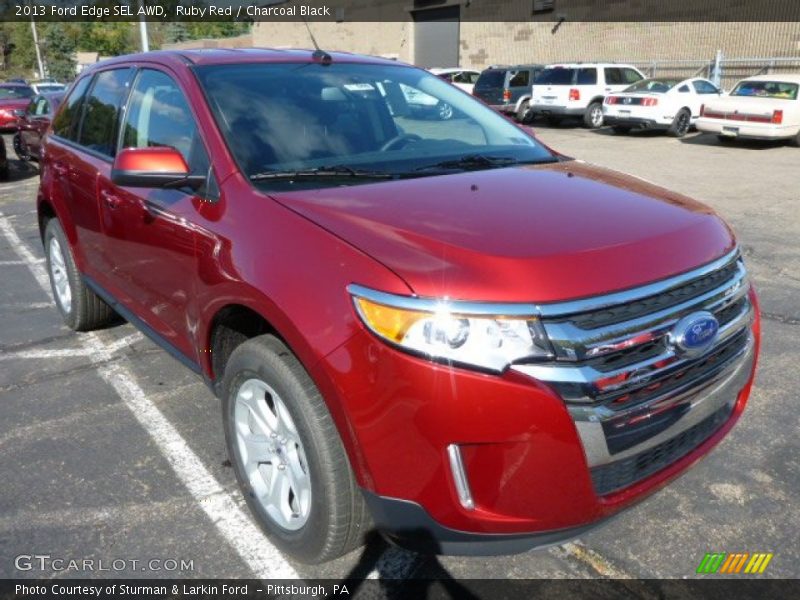 Ruby Red / Charcoal Black 2013 Ford Edge SEL AWD