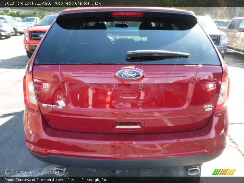 Ruby Red / Charcoal Black 2013 Ford Edge SEL AWD