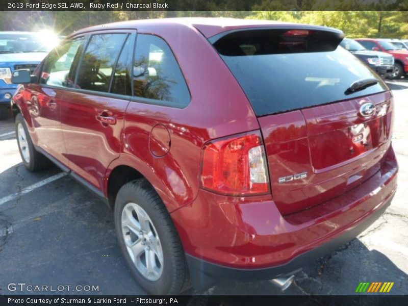 Ruby Red / Charcoal Black 2013 Ford Edge SEL AWD