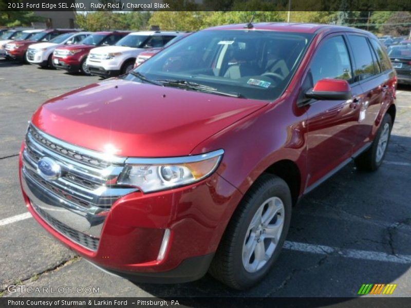 Ruby Red / Charcoal Black 2013 Ford Edge SEL AWD