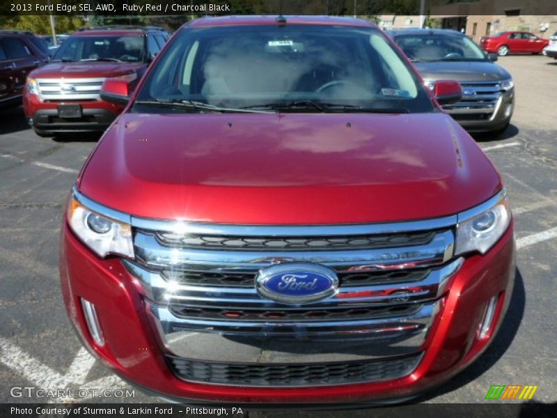 Ruby Red / Charcoal Black 2013 Ford Edge SEL AWD