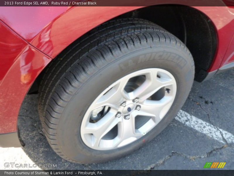 Ruby Red / Charcoal Black 2013 Ford Edge SEL AWD