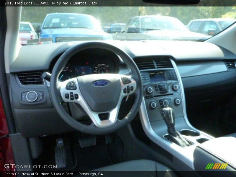 Ruby Red / Charcoal Black 2013 Ford Edge SEL AWD