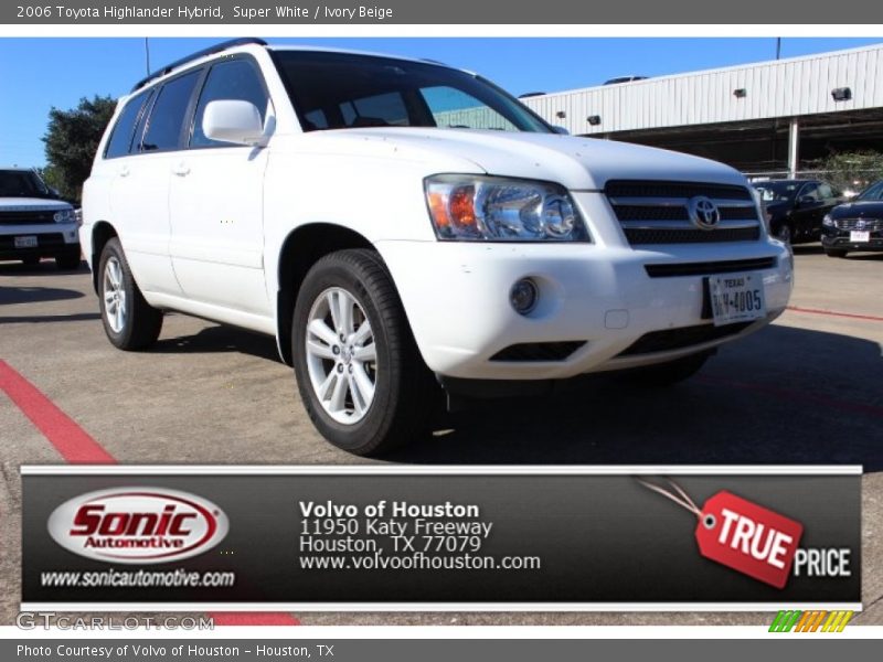 Super White / Ivory Beige 2006 Toyota Highlander Hybrid