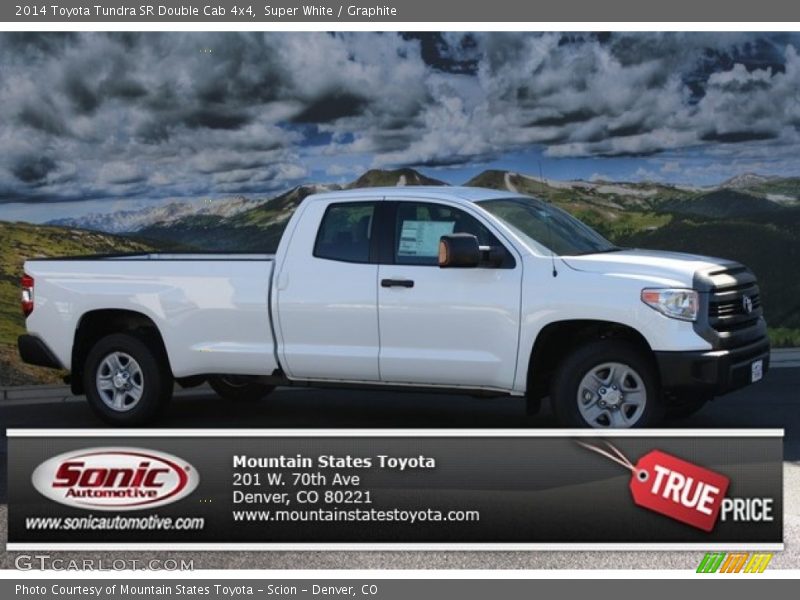 Super White / Graphite 2014 Toyota Tundra SR Double Cab 4x4