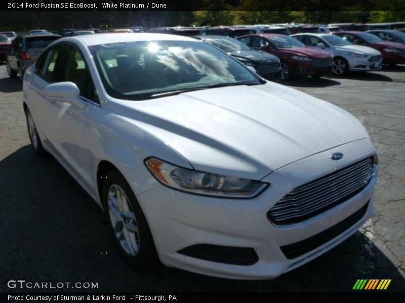 White Platinum / Dune 2014 Ford Fusion SE EcoBoost