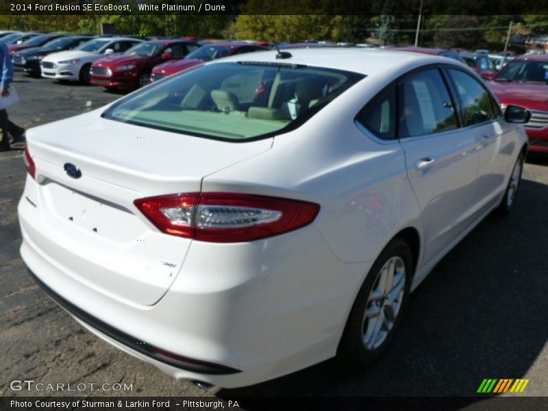 White Platinum / Dune 2014 Ford Fusion SE EcoBoost