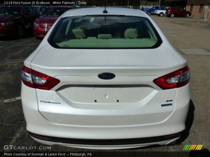 White Platinum / Dune 2014 Ford Fusion SE EcoBoost