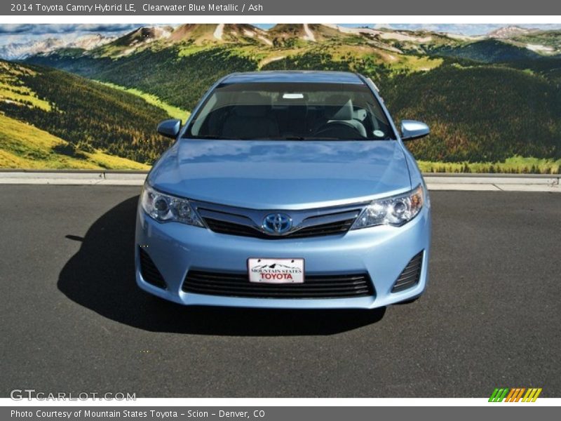 Clearwater Blue Metallic / Ash 2014 Toyota Camry Hybrid LE