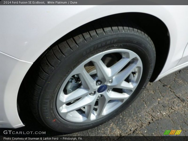 White Platinum / Dune 2014 Ford Fusion SE EcoBoost