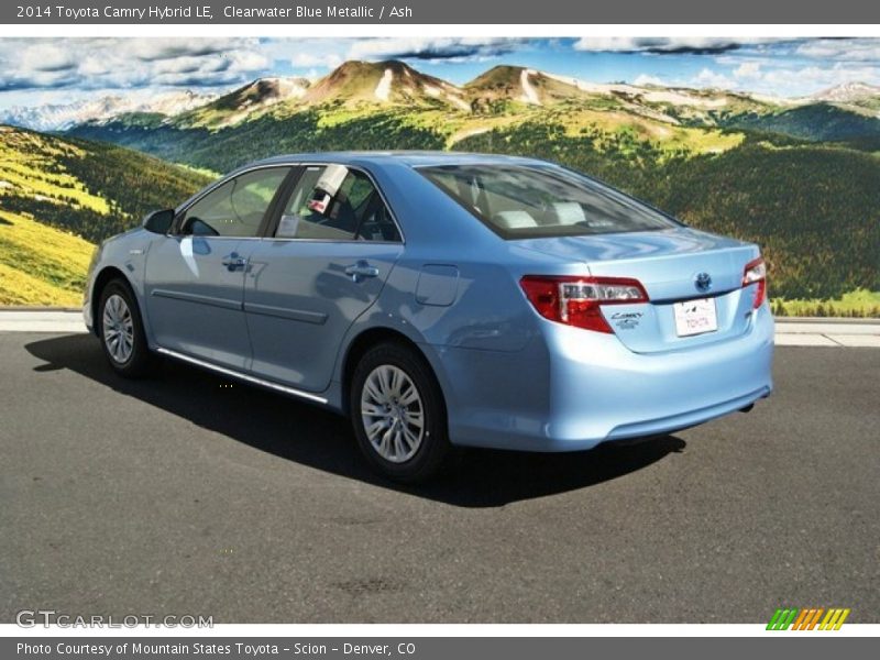 Clearwater Blue Metallic / Ash 2014 Toyota Camry Hybrid LE