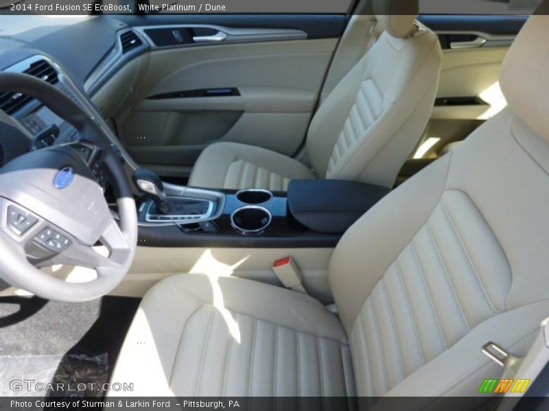 White Platinum / Dune 2014 Ford Fusion SE EcoBoost