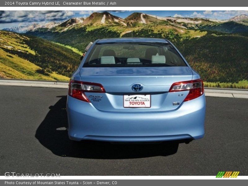 Clearwater Blue Metallic / Ash 2014 Toyota Camry Hybrid LE