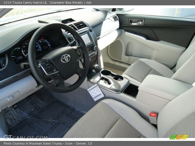 Clearwater Blue Metallic / Ash 2014 Toyota Camry Hybrid LE