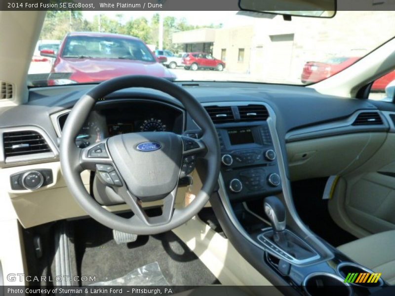 White Platinum / Dune 2014 Ford Fusion SE EcoBoost