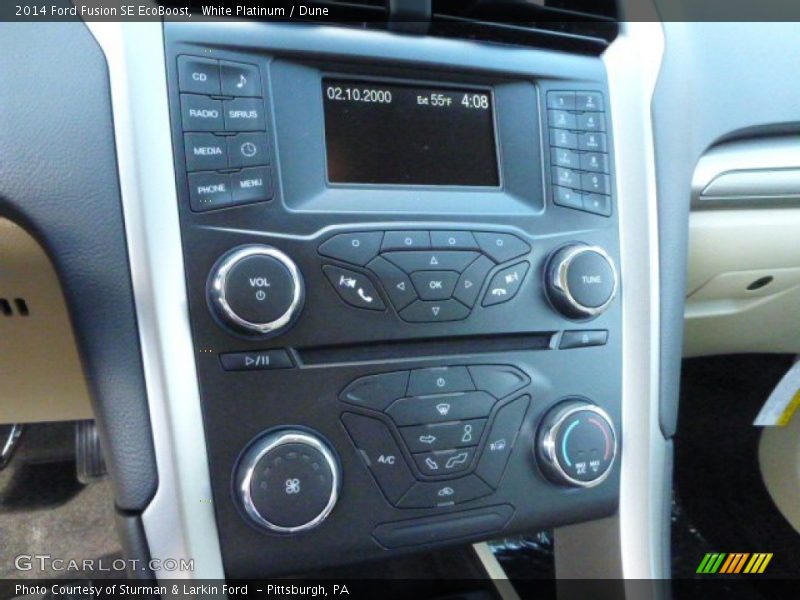 White Platinum / Dune 2014 Ford Fusion SE EcoBoost