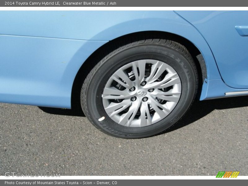 Clearwater Blue Metallic / Ash 2014 Toyota Camry Hybrid LE