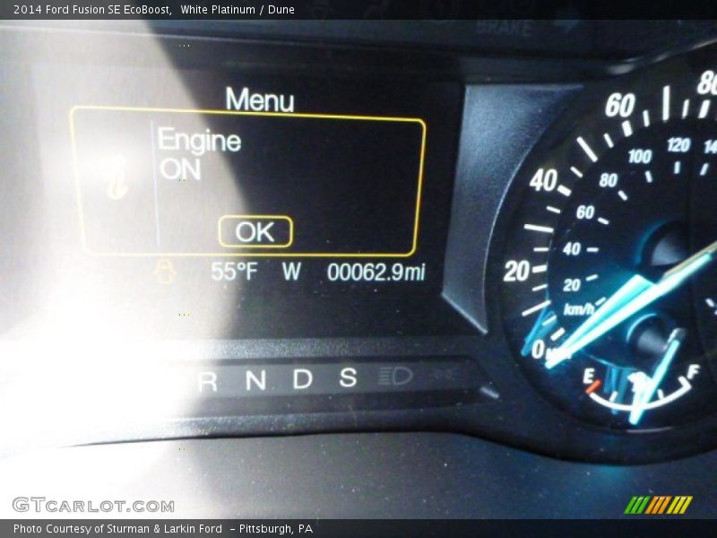 White Platinum / Dune 2014 Ford Fusion SE EcoBoost