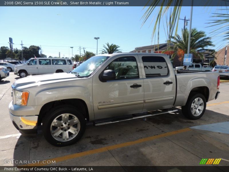 Silver Birch Metallic / Light Titanium 2008 GMC Sierra 1500 SLE Crew Cab