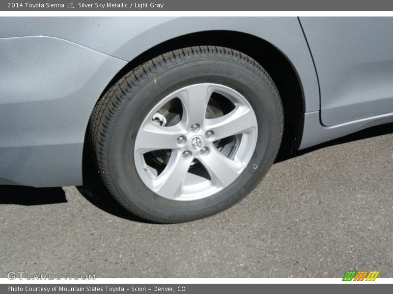 Silver Sky Metallic / Light Gray 2014 Toyota Sienna LE