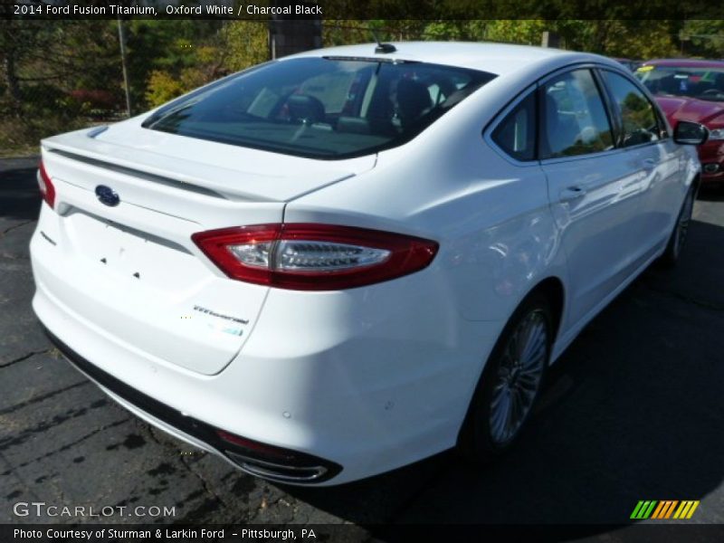 Oxford White / Charcoal Black 2014 Ford Fusion Titanium