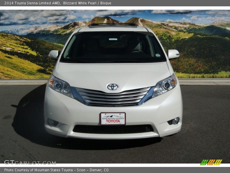 Blizzard White Pearl / Bisque 2014 Toyota Sienna Limited AWD