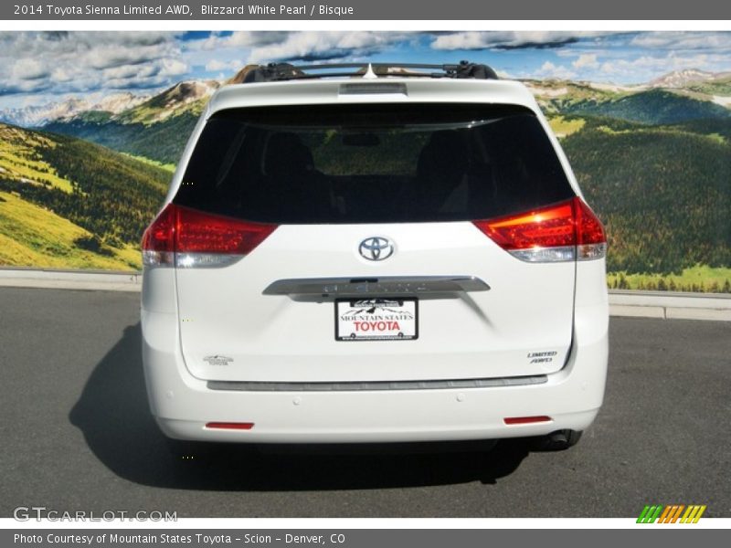 Blizzard White Pearl / Bisque 2014 Toyota Sienna Limited AWD