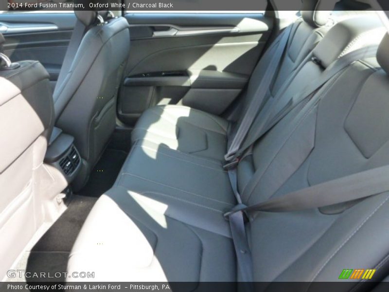 Oxford White / Charcoal Black 2014 Ford Fusion Titanium