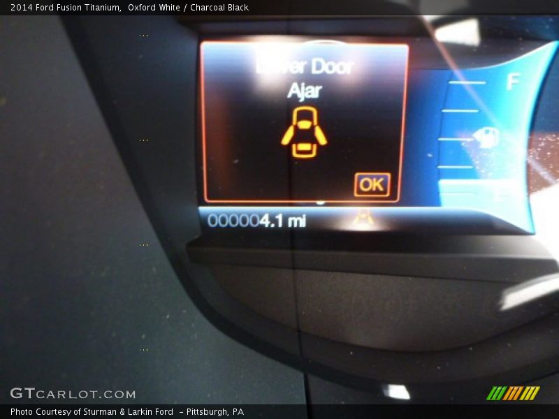 Oxford White / Charcoal Black 2014 Ford Fusion Titanium