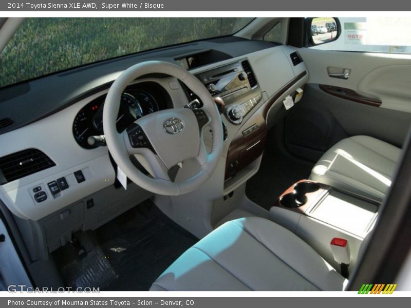Super White / Bisque 2014 Toyota Sienna XLE AWD