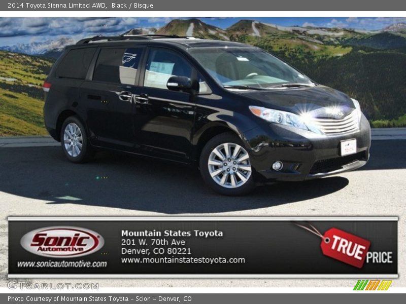 Black / Bisque 2014 Toyota Sienna Limited AWD