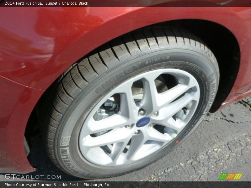 Sunset / Charcoal Black 2014 Ford Fusion SE