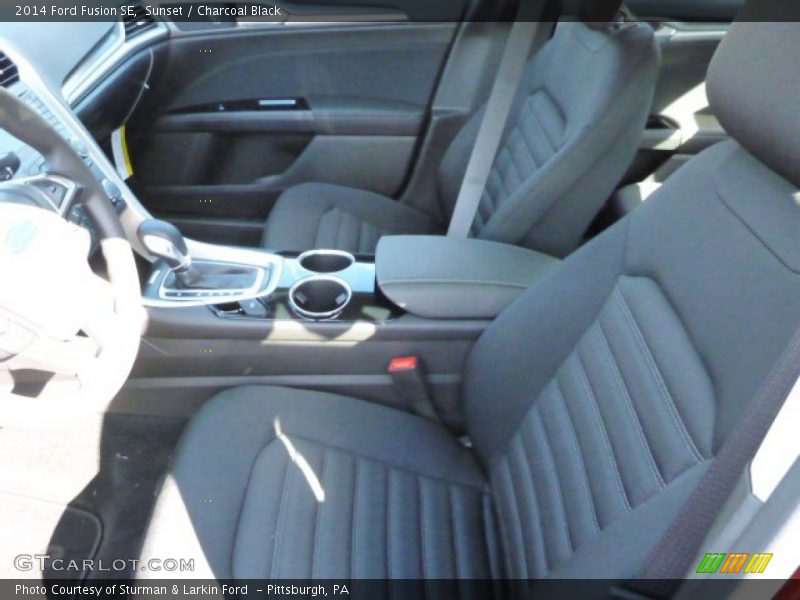 Sunset / Charcoal Black 2014 Ford Fusion SE