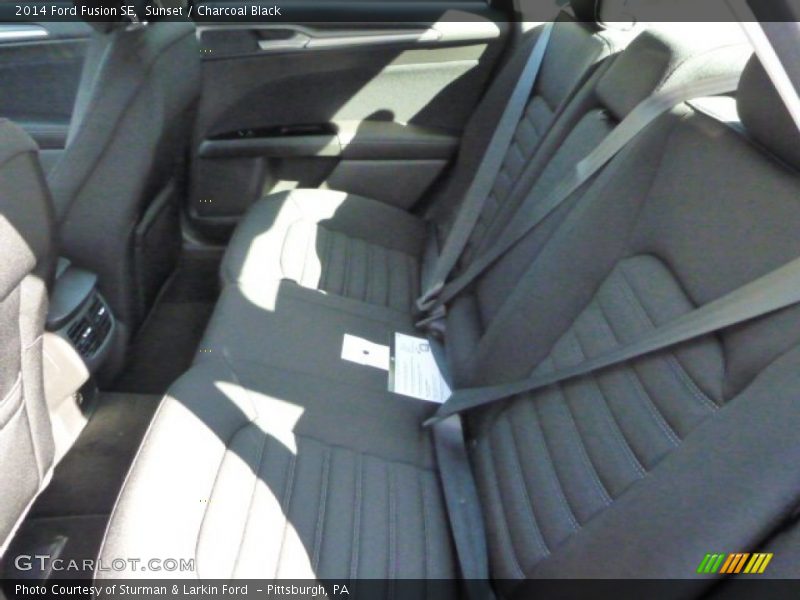 Sunset / Charcoal Black 2014 Ford Fusion SE