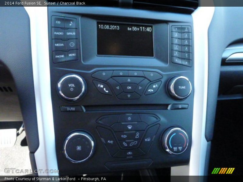 Sunset / Charcoal Black 2014 Ford Fusion SE