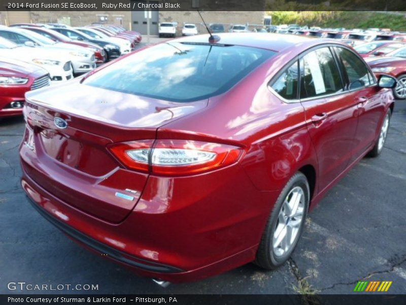 Ruby Red / Charcoal Black 2014 Ford Fusion SE EcoBoost