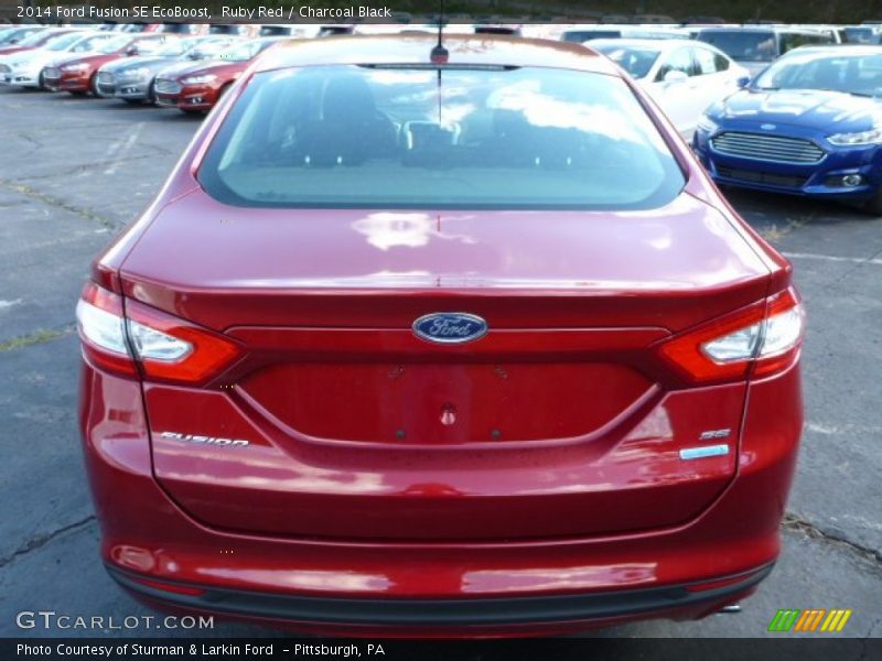 Ruby Red / Charcoal Black 2014 Ford Fusion SE EcoBoost