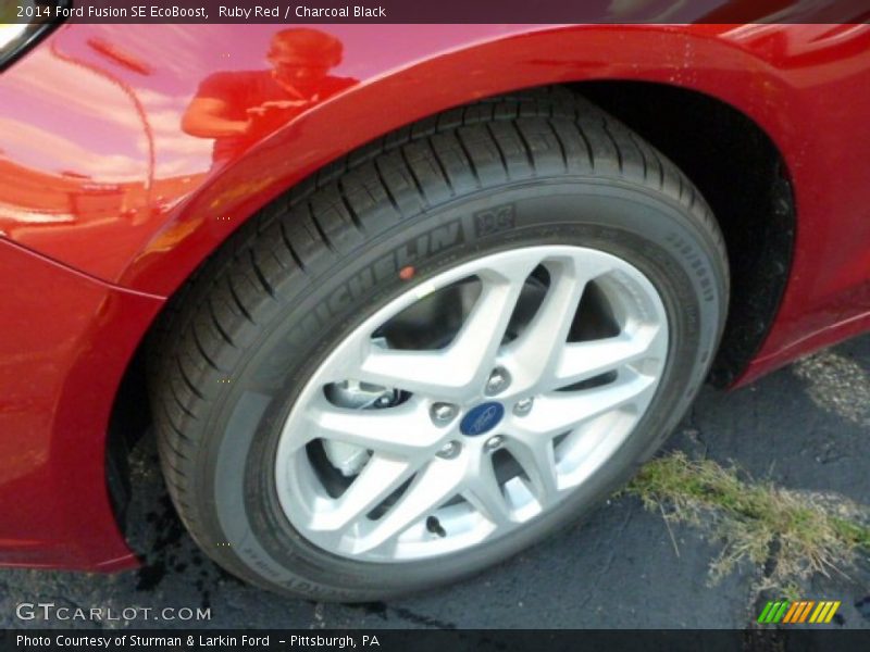 Ruby Red / Charcoal Black 2014 Ford Fusion SE EcoBoost